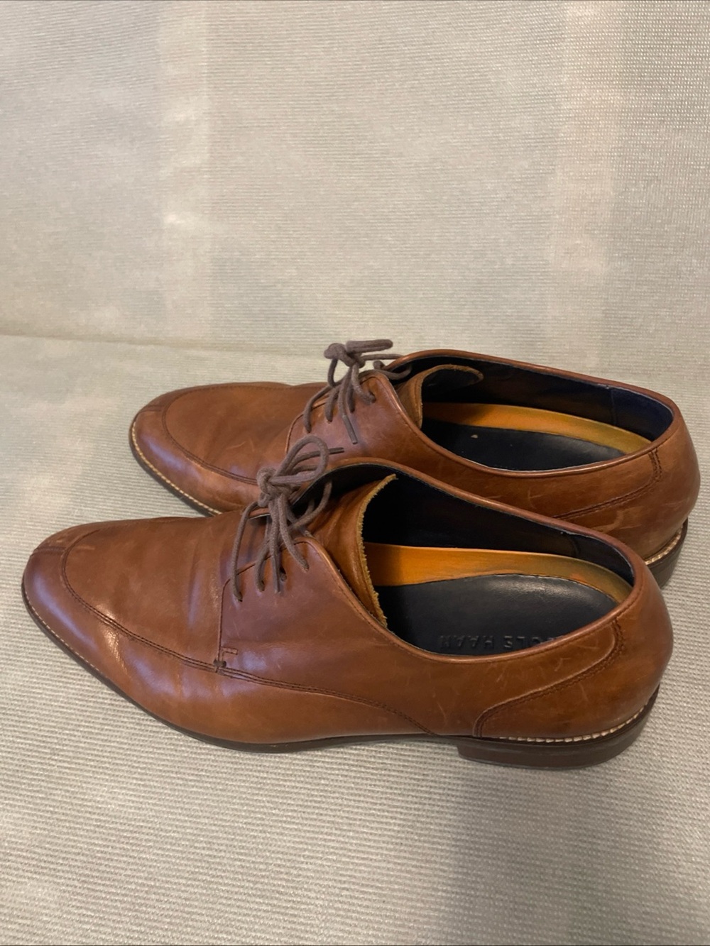 Cole Haan Men's Lenox Hill Split Toe Oxford shoes in British Tan leather 10.5m